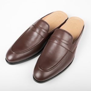 Sục da nam màu nâu – mẫu giày mùa hè F040141