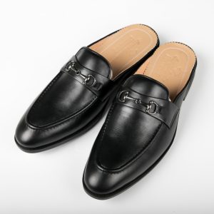 Sục da nam FTT Leather màu đen – mẫu giày mùa hè F040340