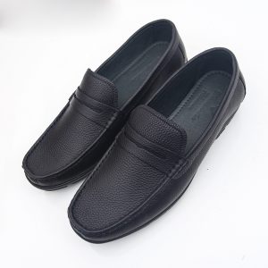 Giày lười nam chính hãng vân hạt đen S2021 -F268740 FTT Leather