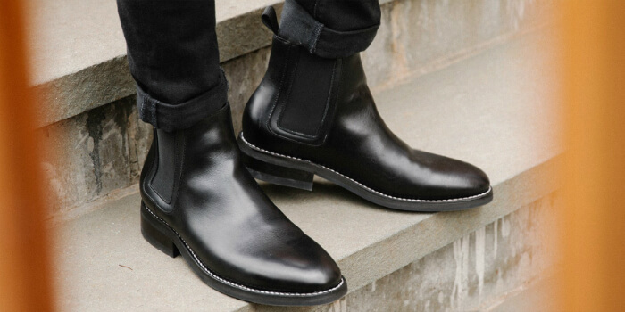 black chelsea thursday boots